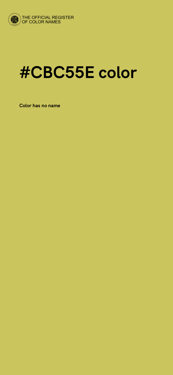 #CBC55E color image