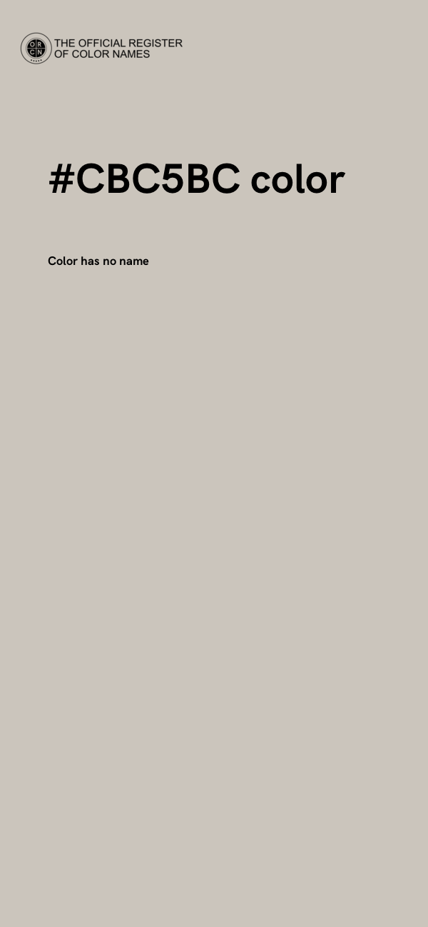 #CBC5BC color image