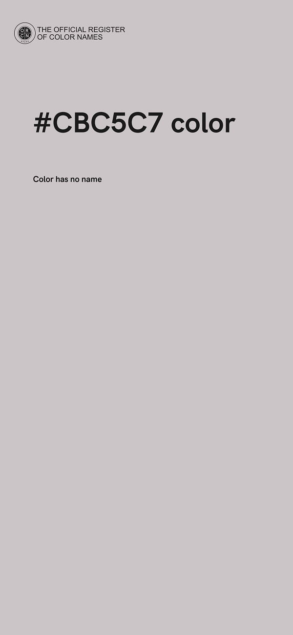 #CBC5C7 color image