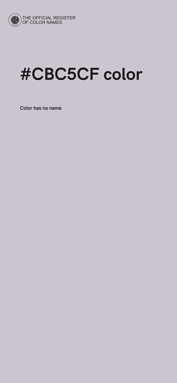 #CBC5CF color image