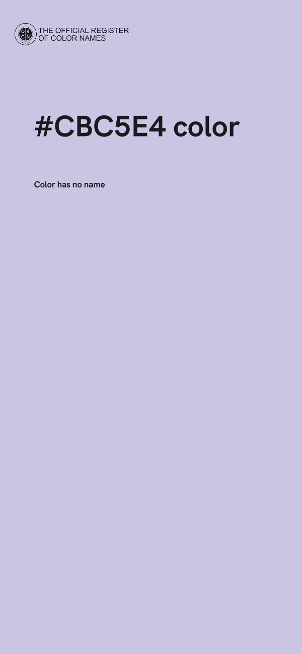#CBC5E4 color image