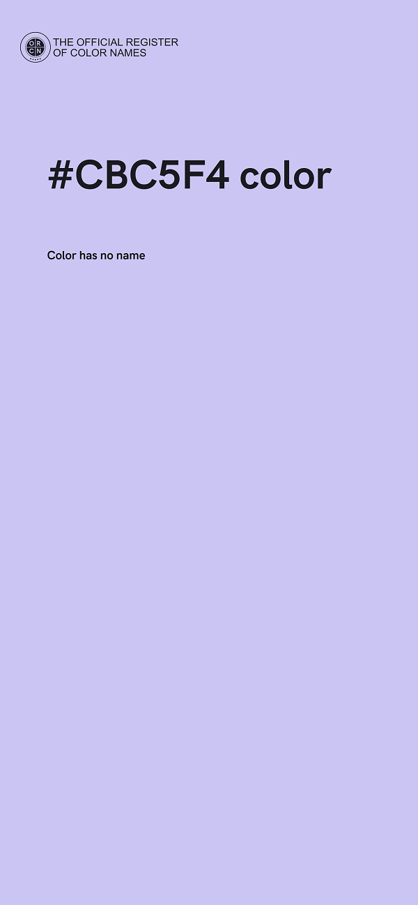 #CBC5F4 color image