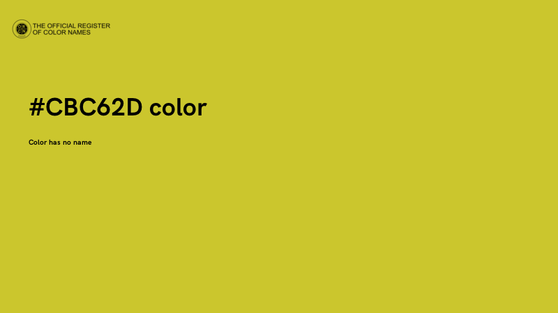 #CBC62D color image
