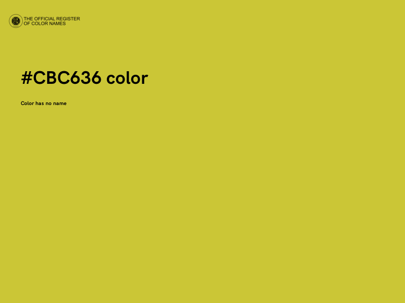 #CBC636 color image