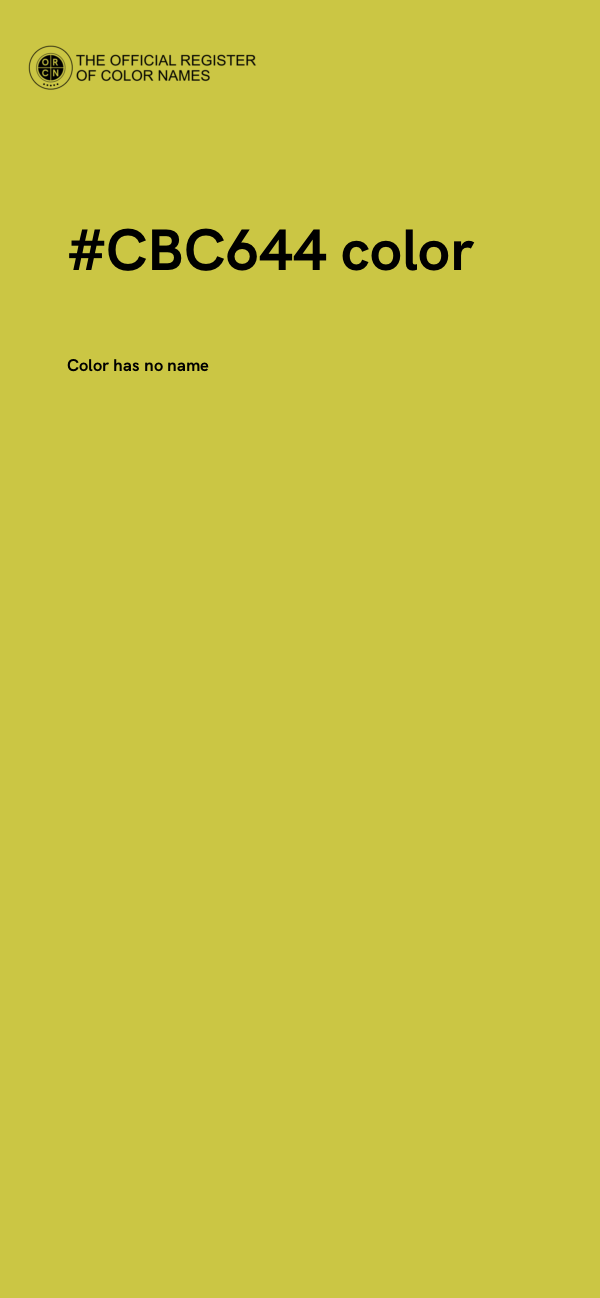 #CBC644 color image
