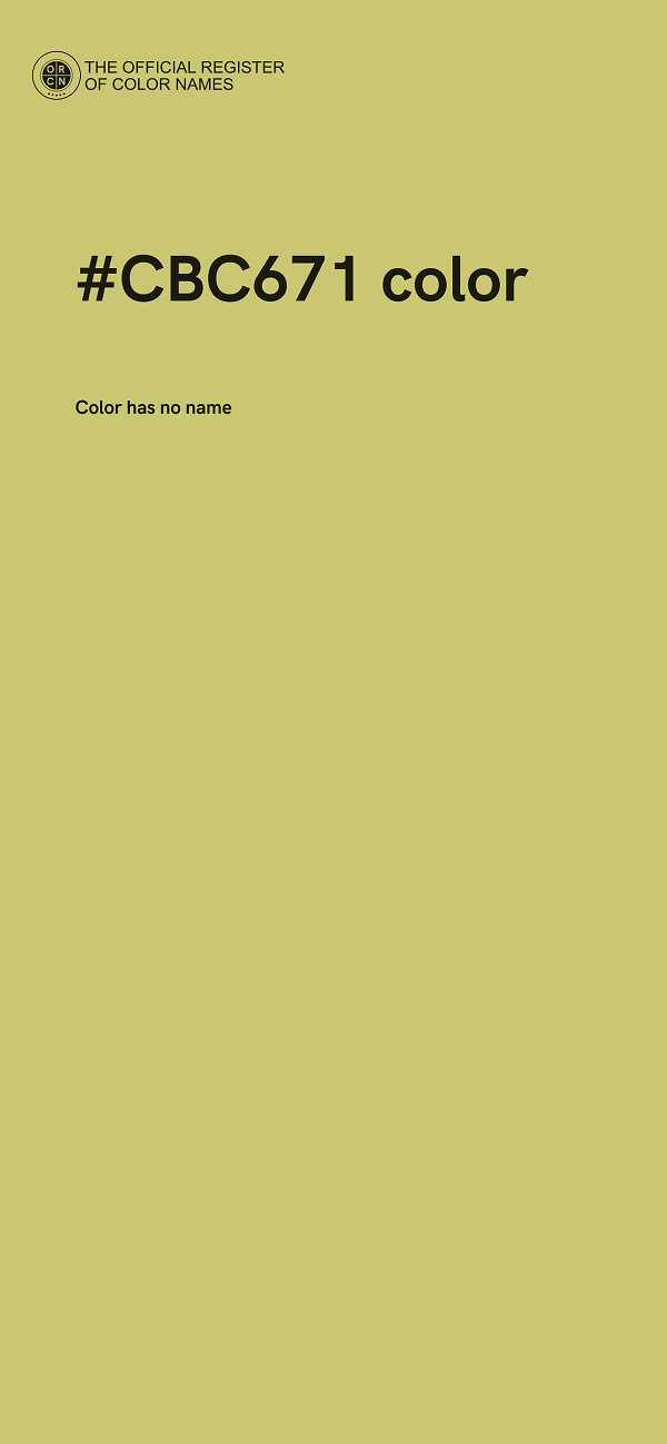 #CBC671 color image