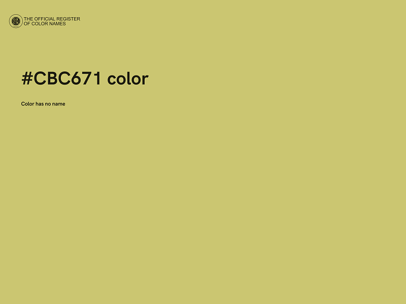 #CBC671 color image