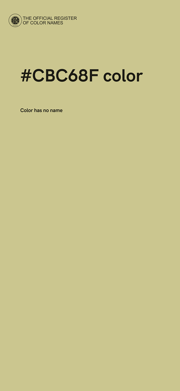 #CBC68F color image