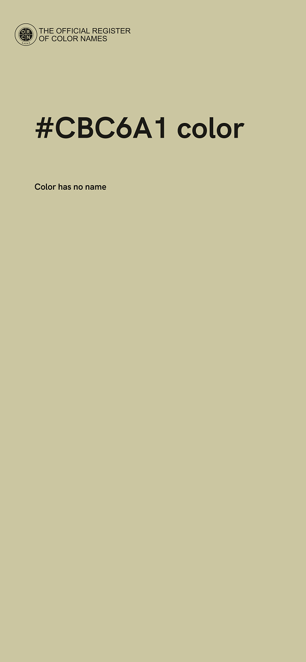 #CBC6A1 color image