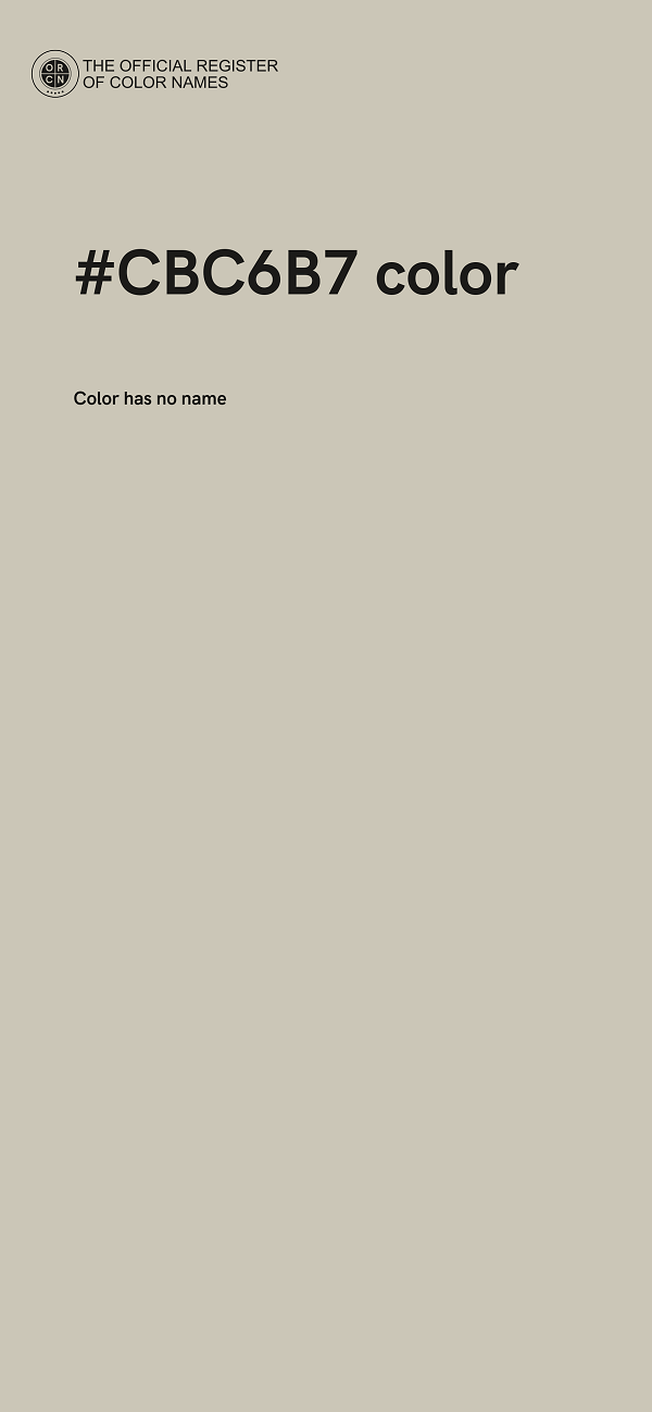 #CBC6B7 color image