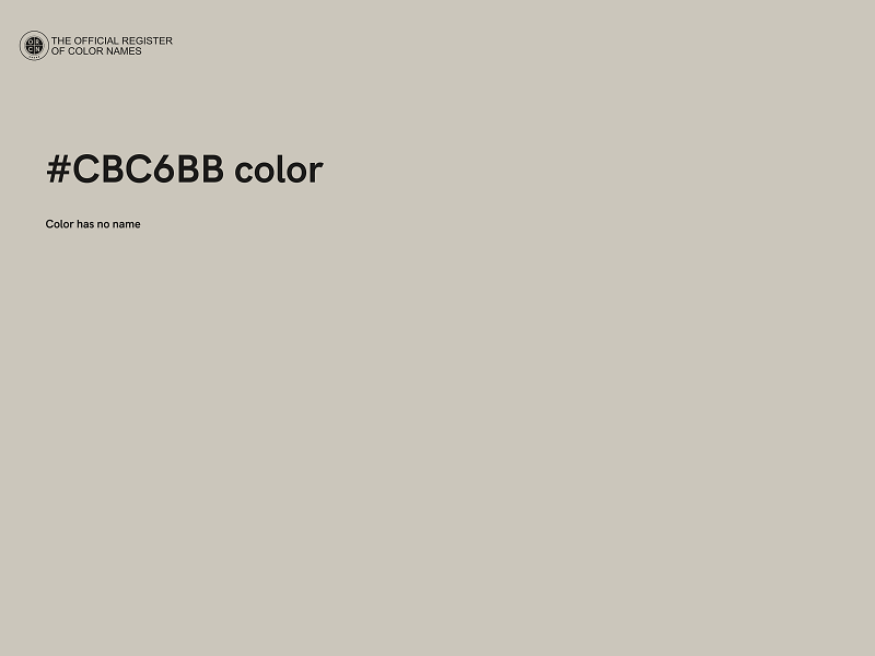 #CBC6BB color image