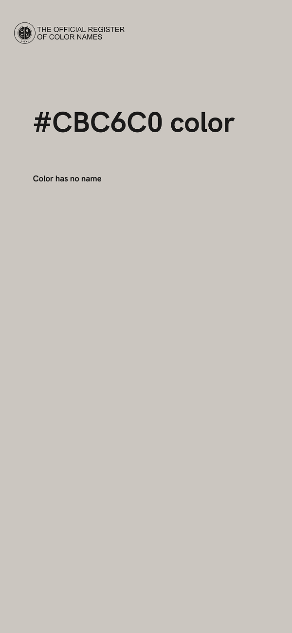 #CBC6C0 color image