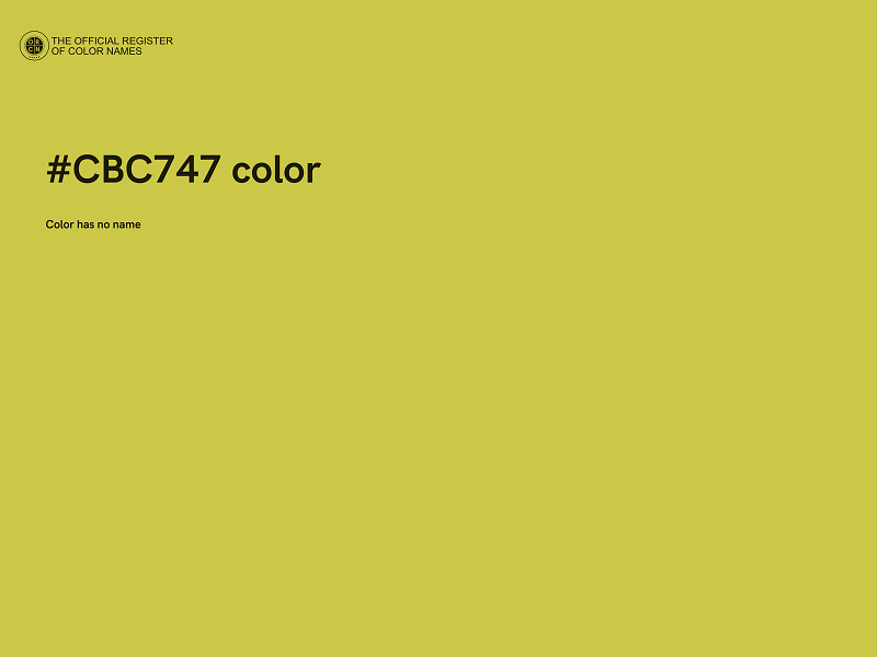 #CBC747 color image