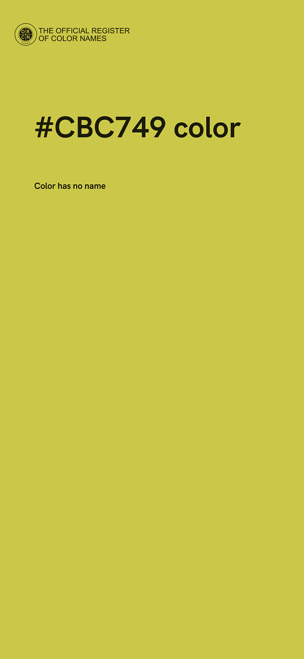 #CBC749 color image