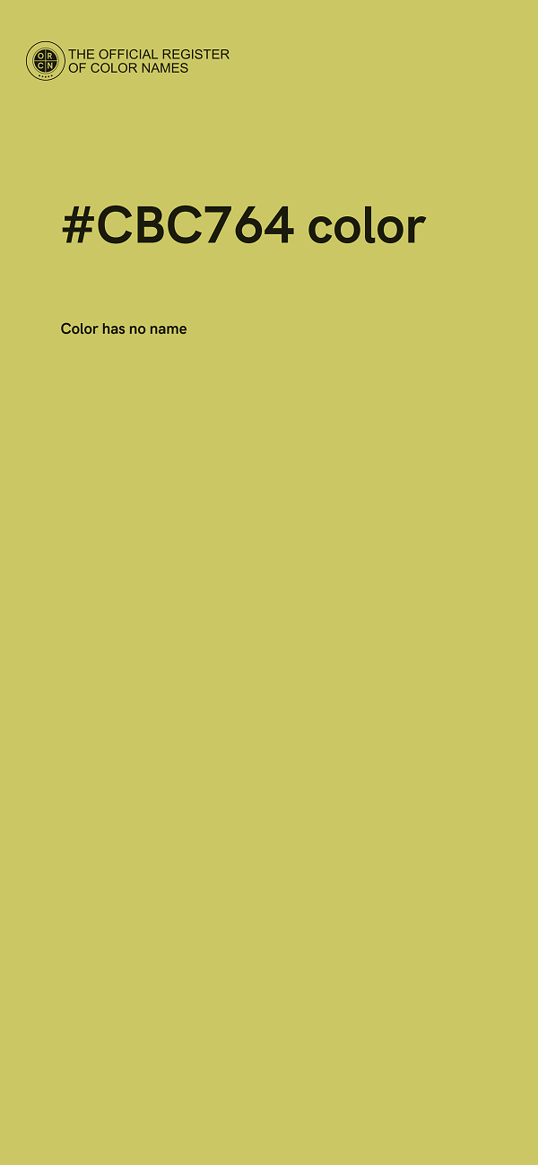#CBC764 color image
