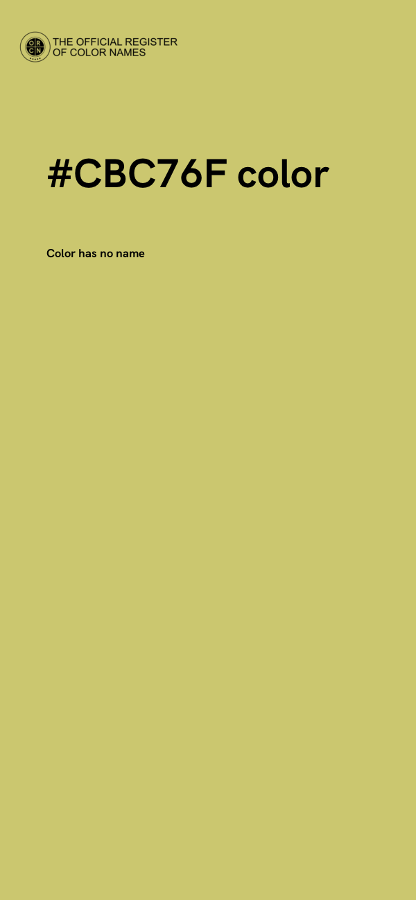 #CBC76F color image