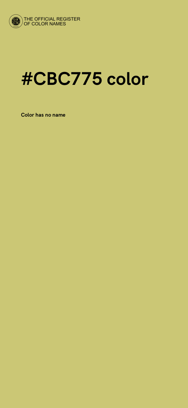 #CBC775 color image