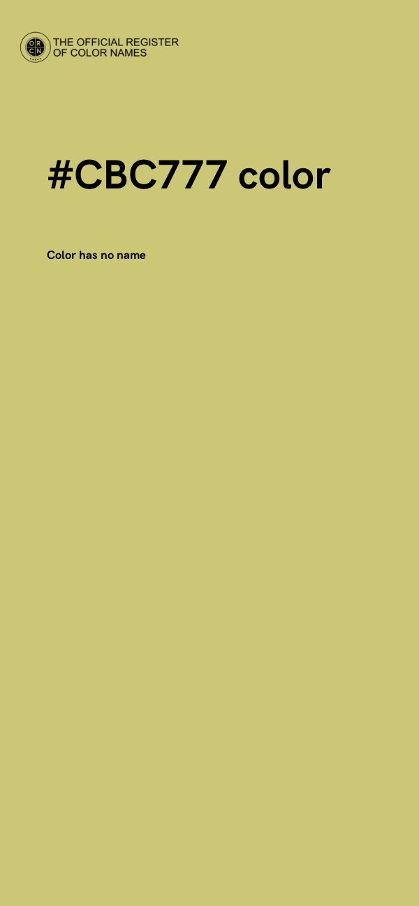 #CBC777 color image