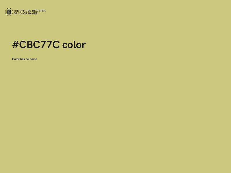 #CBC77C color image