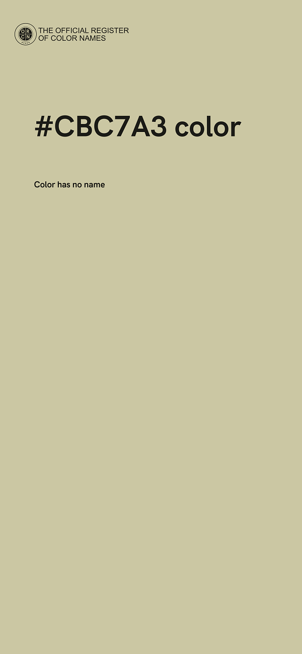 #CBC7A3 color image