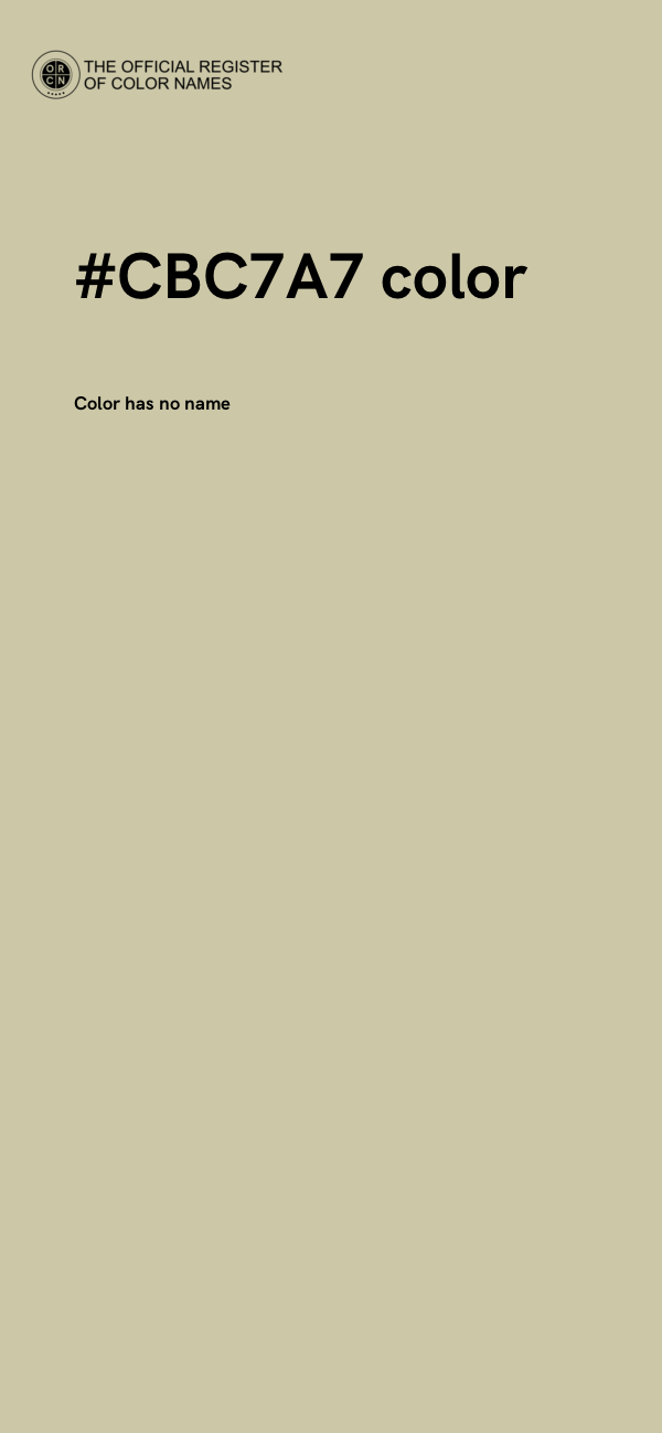 #CBC7A7 color image