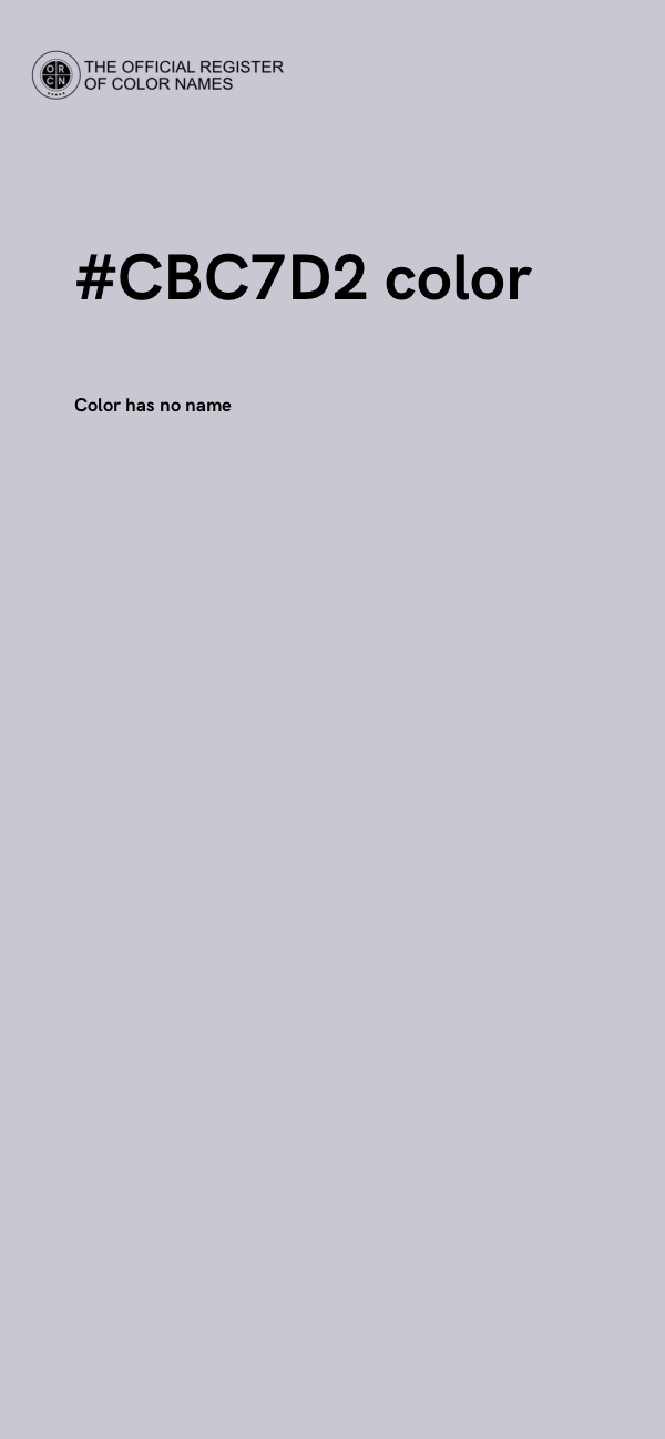 #CBC7D2 color image