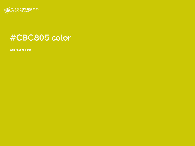 #CBC805 color image