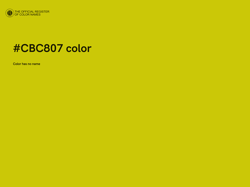 #CBC807 color image