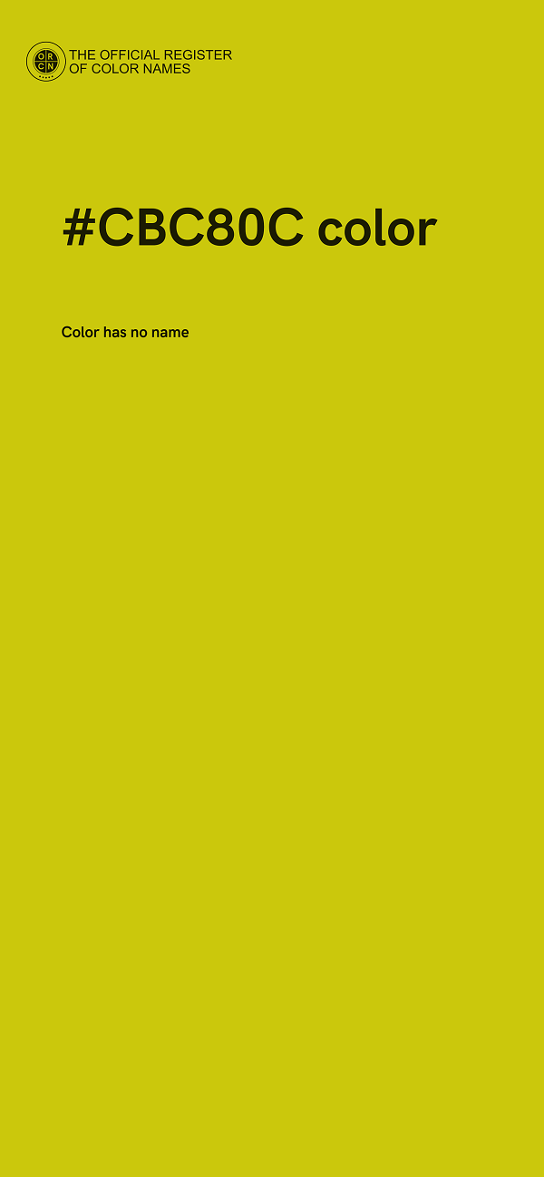 #CBC80C color image