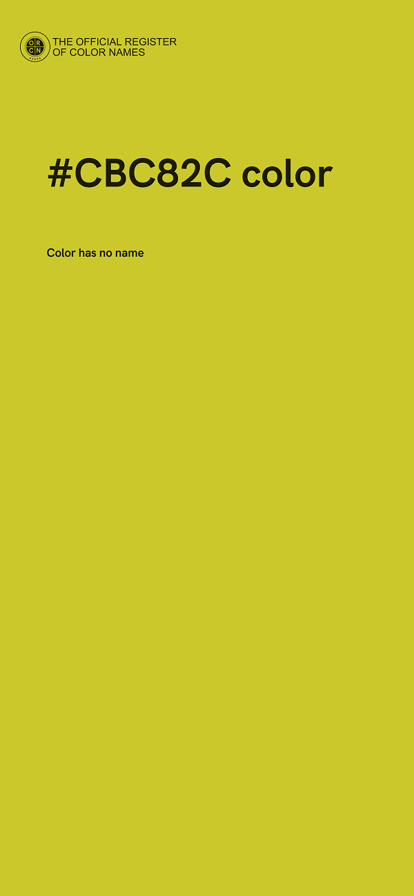 #CBC82C color image