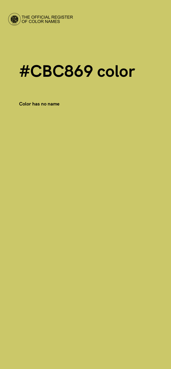 #CBC869 color image