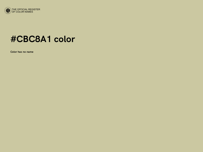 #CBC8A1 color image