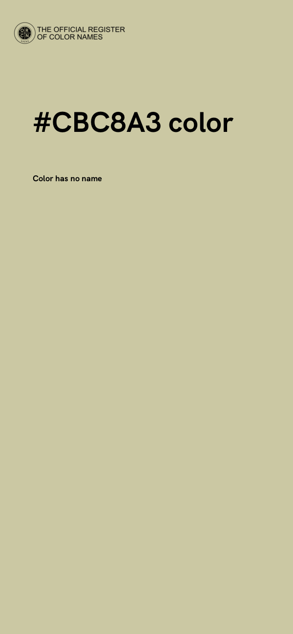 #CBC8A3 color image