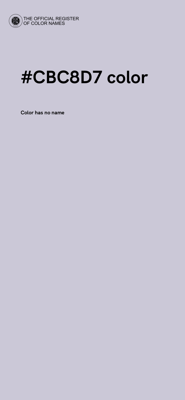 #CBC8D7 color image