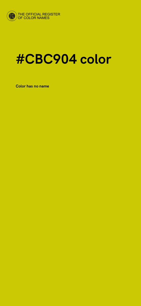 #CBC904 color image