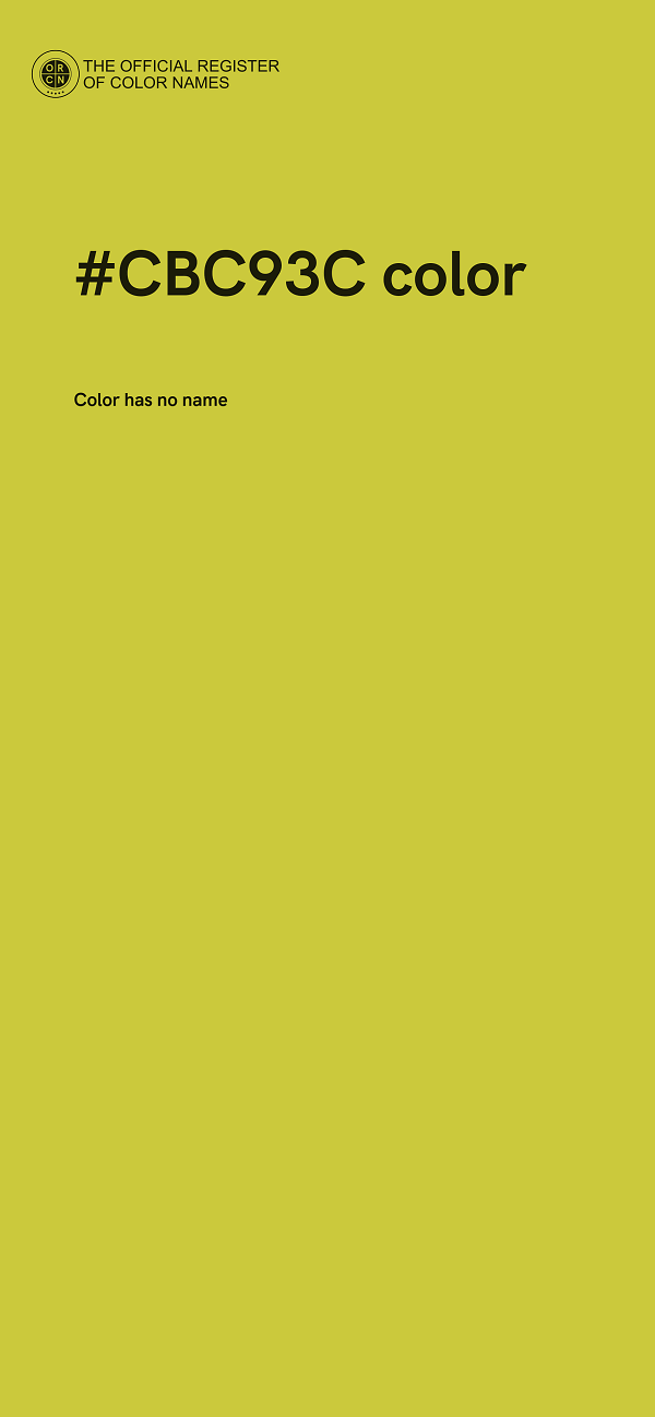 #CBC93C color image
