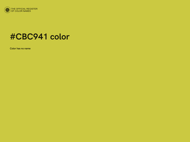 #CBC941 color image