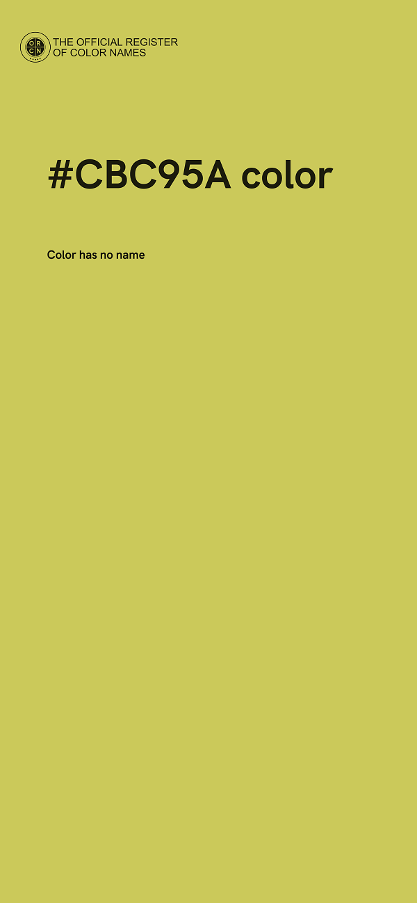#CBC95A color image