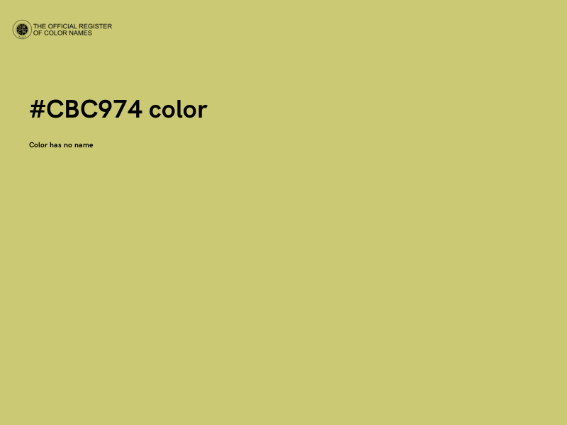 #CBC974 color image
