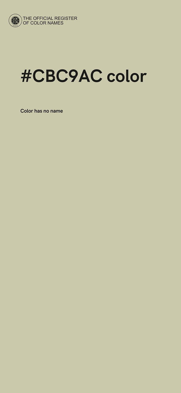#CBC9AC color image
