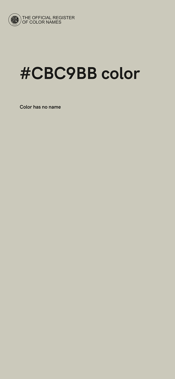 #CBC9BB color image