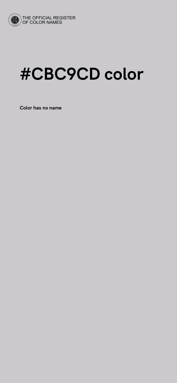 #CBC9CD color image