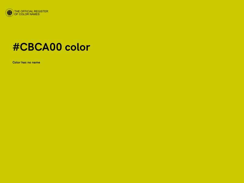 #CBCA00 color image