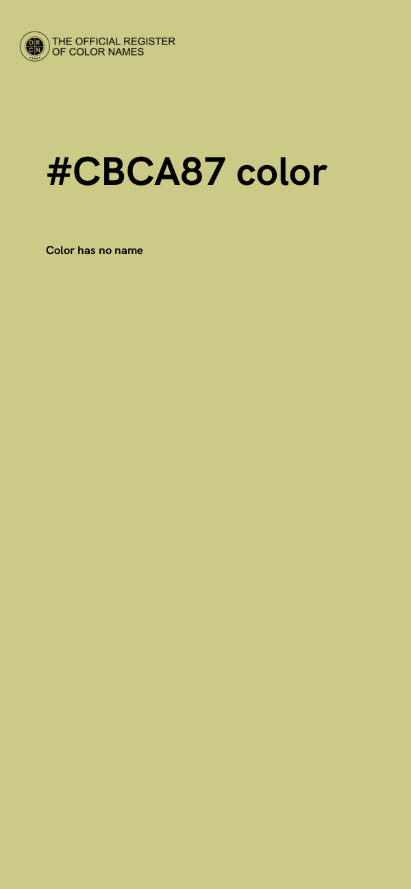 #CBCA87 color image