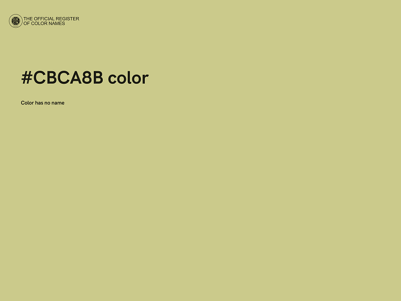 #CBCA8B color image