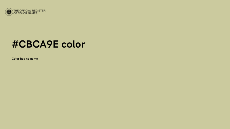 #CBCA9E color image