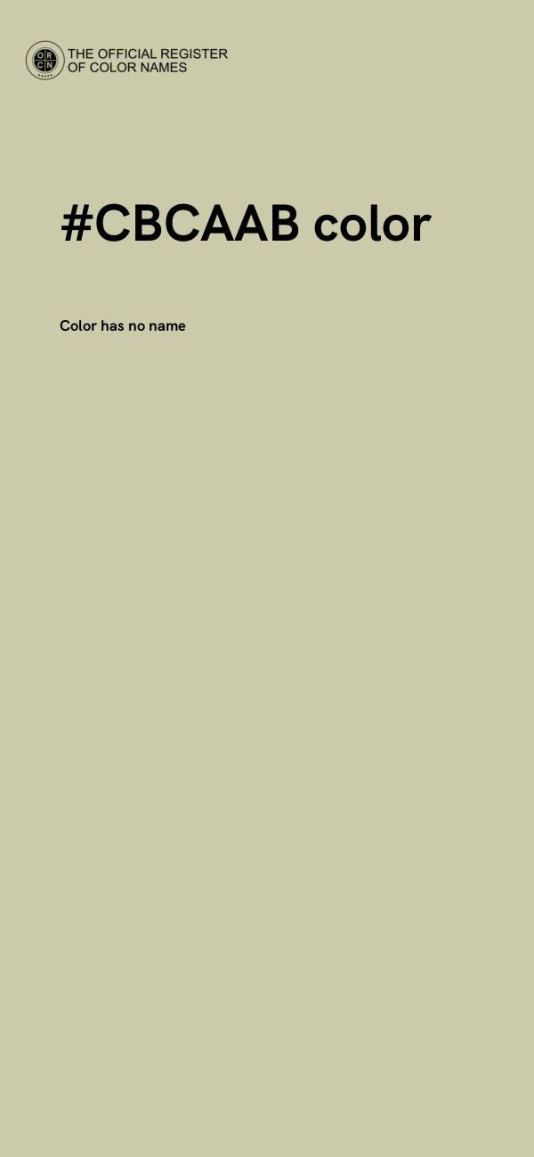 #CBCAAB color image