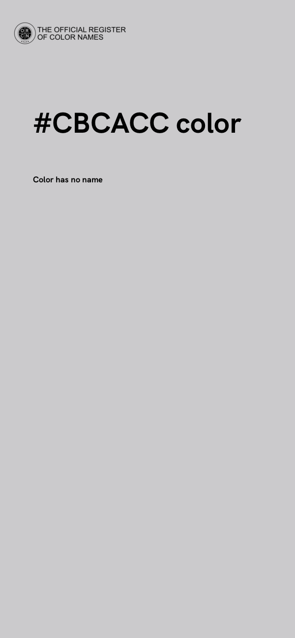 #CBCACC color image