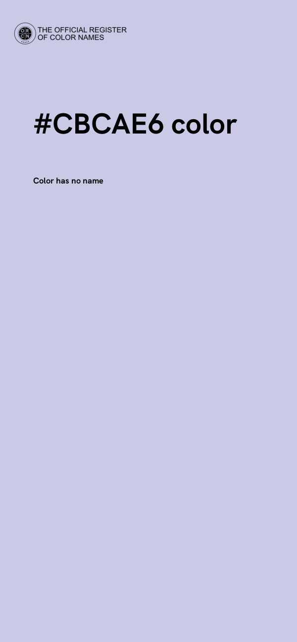 #CBCAE6 color image