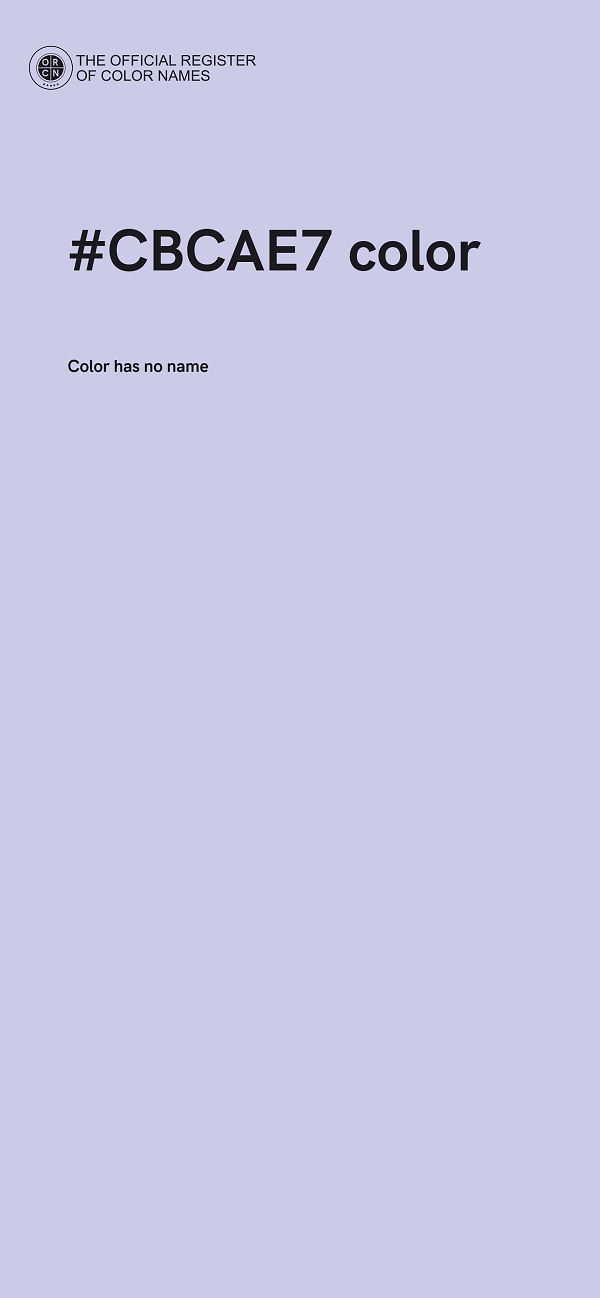 #CBCAE7 color image